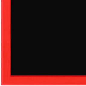Toptabule.sk KRT01SDRBR Čierna kriedová tabuľa v červenom drevenom ráme 80x60cm / nemagneticky