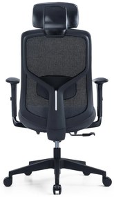 Kancelárska ergonomická stolička PYLON — látka, čierna / viac farieb Modrá Bez podhlavníka