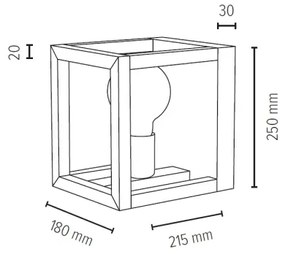 Spot-Light 9159174 - Nástenné svietidlo KAGO 1xE27/60W/230V
