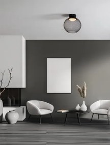 LED čierne moderné stropné svietidlo Kinetic 30
