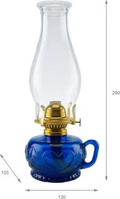Brilagi - petrolejová lampa MERLIN modrá