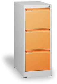 Kovona Kovová kartotéka A4, 3 zásuvky, oranžové