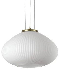 Ideal Lux 264547 PLISSE' závesné svietidlo 1xE27 D350mm mosadz, biela