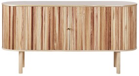 Drevená 2-dverová komoda 75 cm svetlé drevo MANARA Beliani