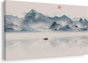 Obraz - Údolie modrých hôr (90x60 cm)