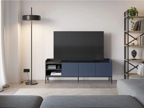 Modrý TV stolík 160x55x42 cm Adara – Marckeric