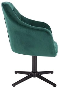 LuxuryForm DESIGN Kreslo ANDORA VELUR na čiernom kríži - zelené