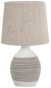 Béžová stolová lampa s textilným tienidlom (výška 35 cm) Ambon – Candellux Lighting