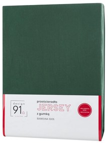 JERSEY PRESTIERADLO 90X200 CM, VÝŠKA 25 CM TMAVOZELENÉ