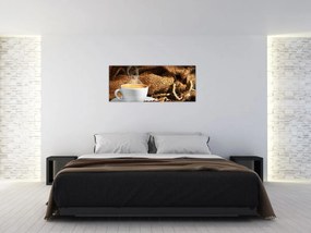 Obraz - Šálka kávy (120x50 cm)