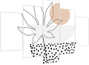 Obraz - Line art kvety N⁰3 (150x105 cm)