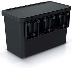 Odpadkový kôš, 23 + 10 l, čierna