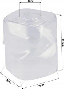 BERGE LED luster stropné svietidlo 5xE27, skladací, priehľadný sklenený štvorec