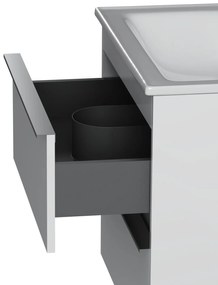 Skrinka s umývadlom 65 AM.PM Hit MTAFHX0652WG závesná, 2 zásuvky, lesklá biela