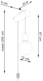 Sollux SL.1645 - Nástenná lampa NIBMI 1xG9/8W/230V buk