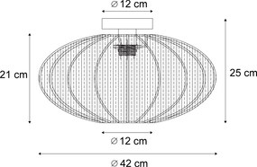 Dizajnové stropné svietidlo béžové - Bida