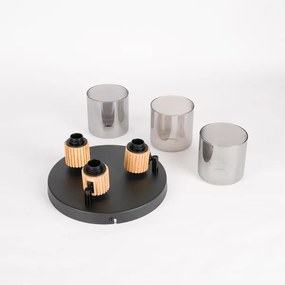 Brilagi - Bodové svietidlo HYGGE 3xE14/15W/230V čierna/dymová