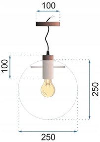 Stropné svietidlo Lassi 25 cm biele