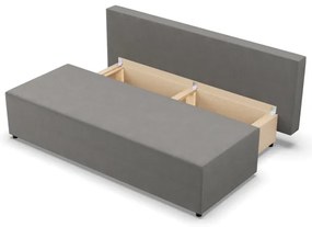 Dvojmiestna pohovka FERMO Kronos rozkladacia, svetlosivá