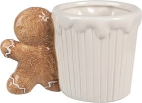 Biely keramický hrnček Perníček Gingerbread - 15*10*10 cm / 350 ml