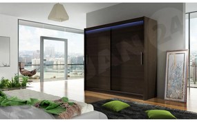 Skriňa London I 180, Farby: sonoma, Osvetlenie: osvetlenie LED RGB - farebné