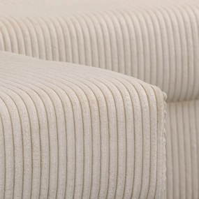 Krémovobiela menčestrová rohová pohovka (ľavý roh) Ariella – Ropez