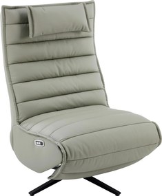 XXXLutz RELAXAČNÉ KRESLO, kov, textil, koža, sivá, čierna Stylife - Kreslá - 000788001901
