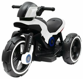 Baby Mix Detská elektrická motorka Police čiernobiela, 100 x 50 x 61 cm
