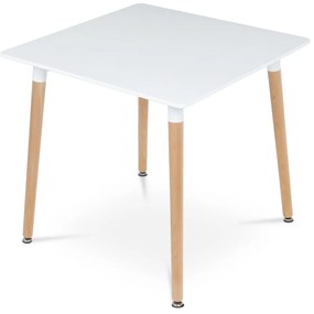 Jedálenský stôl 80 x 80 cm, biela