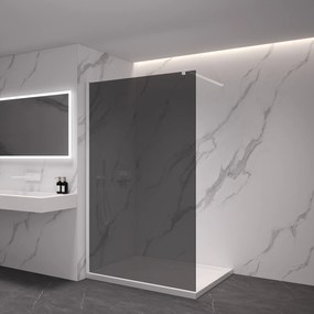 CERANO - Sprchová zástena Walk-in Onyx Ľ/P - guľatá vzpera - biela matná, grafitové sklo - 160x200 cm, CER-CER-8050BD190
