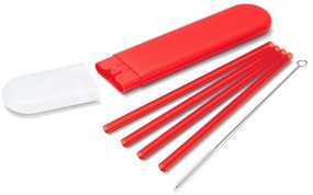 Plastové slamky na opakované použitie, 4 ks