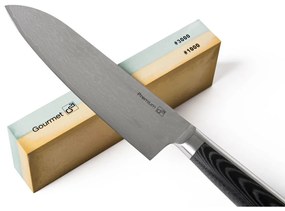 Súprava nožov G21 Damascus Premium v ​​bambusovom bloku, Box, 5 ks + brúsny kameň