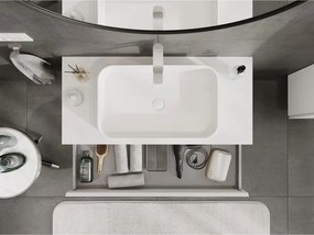 Mexen Orio, kúpeľňová skrinka 100 cm s hornou časťou, 1 zásuvka, biela matná, 91A10-10023-1-BFC01