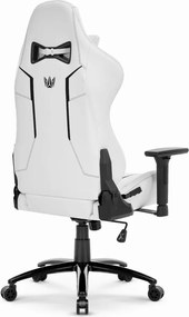 Herná ergonomická stolička HC-1013 – biele kancelárske kreslo s 3D podrúčkami