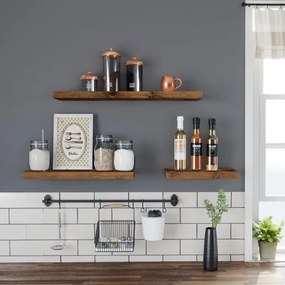 Nástenná polica SHELFY hnedá