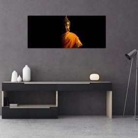Obraz - Zlatá socha Budhu (120x50 cm)