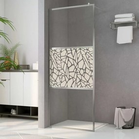 vidaXL Sprchová zástena z ESG skla s dizajnom kameňov 90x195 cm
