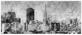 Obraz - Coffee art city (120x50 cm)