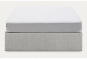 Sivá čalúnená dvojlôžková posteľ s úložným priestorom 180x200 cm Matters – Kave Home