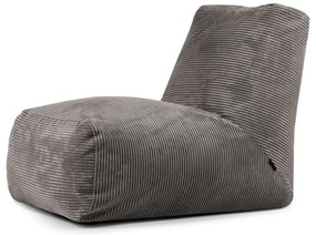 Tmavosivý menčestrový sedací vak Tube – SLOWDOWN