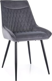 SI Stolička Agat Velvet sivý