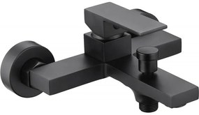 Mexen Uno, nástenná vaňová batéria, čierna matná, 71430-70