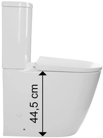Sapho Sapho, TURKU RIMLESS WC kombi misa zvýšená, sp./zad.odpad, PC104WR