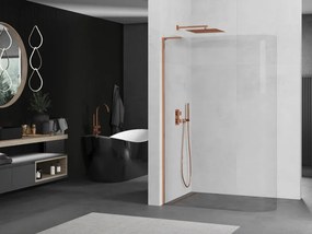 Mexen Kioto L, sprchová zástena Walk-In 110 x 200 cm, 8mm číre sklo, ružové zlato profil, 800-110-103-60-06