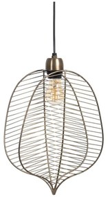 Závesné svietidlo v zlatej farbe s kovovým tienidlom – Ixia