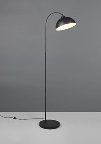 Čierna stojacia lampa s kovovým tienidlom (výška 170 cm) Sierra – Reality