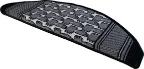 Nášľapy na schody Grenoble šedý polkruh, samolepiaci - 28x65 polkruh (rozmer vrátane ohybu) Vopi