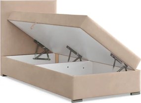 Čalúnená posteľ VICENZA Velvet 90×200 cm béžová