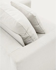 Biele ľanové kreslo Nora – Kave Home