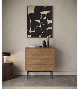 Komoda Oscar O5  (orech + čierna). Akcia -20%. Vlastná spoľahlivá doprava až k Vám domov. 1100514